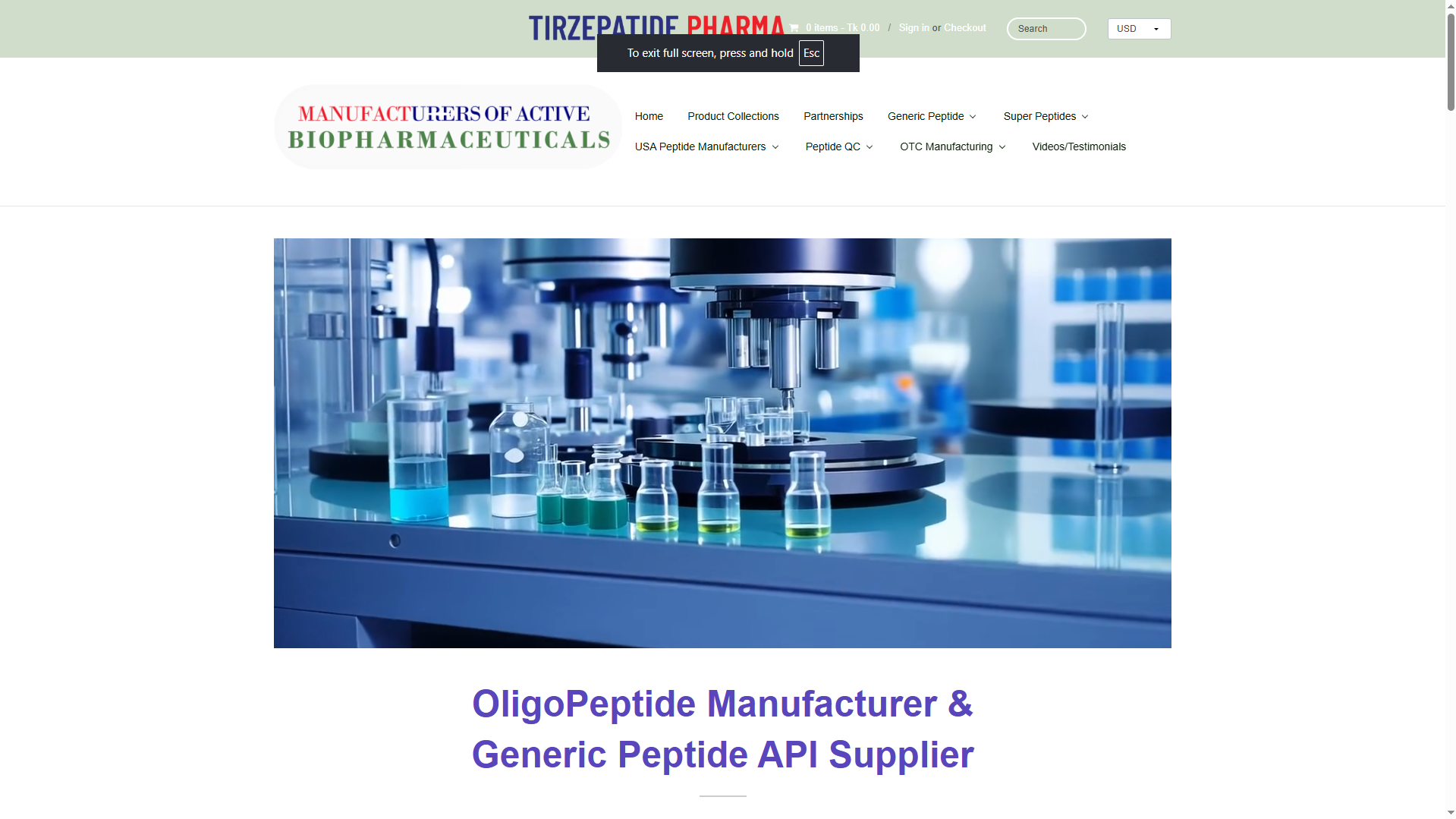 Shopify project - Tirzepatide Pharma